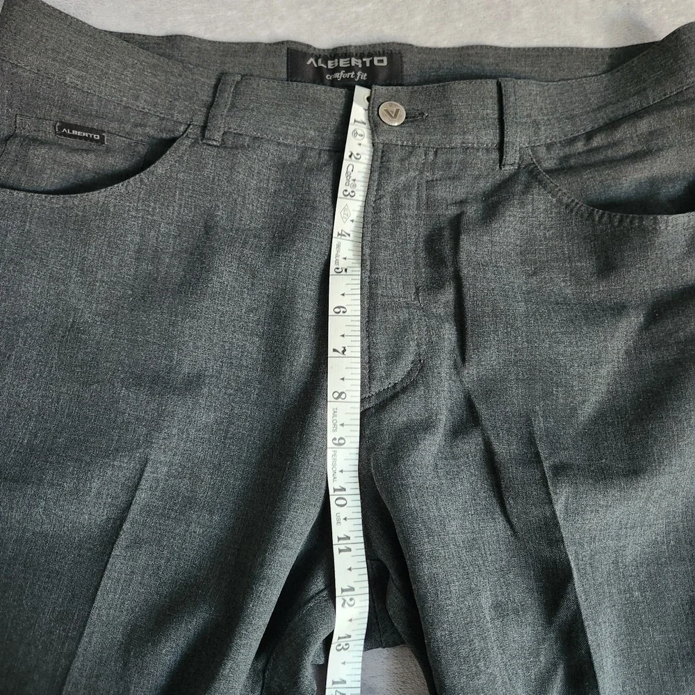 Alberto Pants Mens 50 X 33 Ceramica Regular Comfort Fit Charcoal